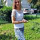 Вязаная пляжная ажурная туника из хлопка, необычное пляжное платье. Туники. Юлия - Вязаные изделия. Ярмарка Мастеров.  Фото №5