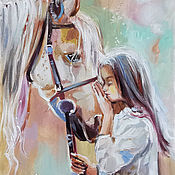 Картины и панно handmade. Livemaster - original item Painting with a horse in oil on canvas. Handmade.