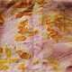 Шарф шелковый "Кремовый" эко принт розовый элегантный. Шарфы. Цвета леса - натуральное крашение. Ярмарка Мастеров.  Фото №6