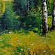 Motive, part,Fair masters, the Birch, oil on canvas summer landscape artist Vladimir Chernov, novelty, picture, picture for the interior, as a gift for the soul
