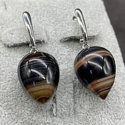 Украшения handmade. Livemaster - original item Earrings - Natural sardonyx stone. Handmade.