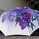 Folding umbrella with painting ' Peonies and Bindweed'. Umbrellas. UmbrellaFineArt. My Livemaster. Фото №4