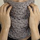 Scarf grey snood yoke knitted merino wool. Snudy1. SolarisArtis. My Livemaster. Фото №4