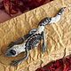 Order A beaded brooch 'Lisa' Brooch lizard. Spring brooch. master Alena Litvin. Livemaster. . Brooches Фото №3