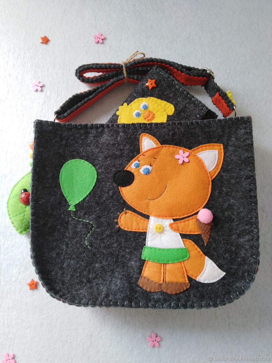 Сумочка из фетра "Лисичка", комплект с кошельком в интернет-магазине на ...
