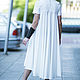 Заказать Коктейльное платье из хлопка, белое - DR0263PLV. EUG FASHION. Ярмарка Мастеров. . Платья Фото №3