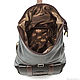 Backpack brown leather womens Cara Mod SR33-122. Backpacks. Natalia Kalinovskaya. My Livemaster. Фото №6
