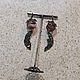 Авторские серьги с яшмой и бронзой. Серьги классические. Avrora Lee Jewelry. Ярмарка Мастеров.  Фото №4
