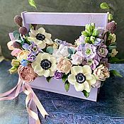 Букет невесты с цветами из полимерной глины