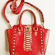 Order AVAILABLE - Women's python handbag with gold. Exotic Workshop Python Fashion. Livemaster. . Classic Bag Фото №3