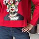 Свитшот оверсайз из вискозного джерси EGGDRESS FRIDA IN RED. Джемперы. EGGDRESS (Eggdress). Интернет-магазин Ярмарка Мастеров.  Фото №2