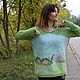 Джемпер с валяной картиной, Джемперы, Долгопрудный,  Фото №1