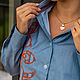 Men's style shirt with an ornament eucalyptus color. Shirts. NATALINI. My Livemaster. Фото №6