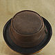 Order Leather pork pie hat PPH-30. Bluggae Custom Headwear. Livemaster. . Hats1 Фото №3