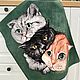 Комплект "Кошачья Любовь" из 3 шт полотенец. Полотенца. Мастерская Екатерина Вязаный Уют. Ярмарка Мастеров.  Фото №6