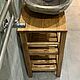 Cabinet under the sink made of solid oak. Furniture for baths. uloft. My Livemaster. Фото №4