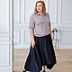 Set of Powder color polo shirt Size Plus size and floor length skirt, T-shirt, Novosibirsk,  Фото №1
