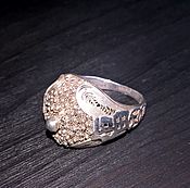 Винтаж: Кольцо позолоченное серебро 925 пр."Византия"