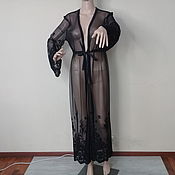 Одежда handmade. Livemaster - original item Robe Clear Coat SX S M L XL / black. Handmade.