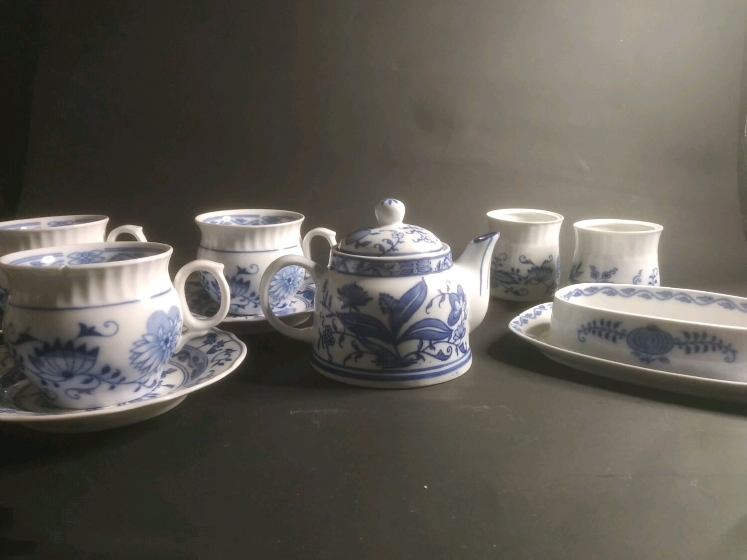 Винтажный фарфоровый чайный сервиз "синий лук" в интернет-магазине на ...