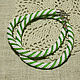Wiring of beads 'White-green'. Necklace. Anna Chertenkova (ladybugshop). Online shopping on My Livemaster.  Фото №2