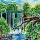 Oh, mountain waterfall!( Drawing with dry pastels, coated with fixative), Pictures, Ikryanoe,  Фото №1
