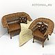 Wicker furniture for dolls - armchair and sofa - doll miniature. Doll furniture. kotomka-nv. My Livemaster. Фото №6