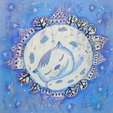 Картины и панно ручной работы. Ярмарка Мастеров - ручная работа Тишина ( картина в раме). Handmade.