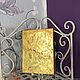 Painting with a golden rose flower 'Golden Rose'. 24h18h1,5.  cm. Pictures. chuvstvo-pozitiva. My Livemaster. Фото №6
