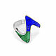 Snake RING with Malachite and Lapis Lazuli. Size 16.5, Rings, Moscow,  Фото №1