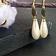 Classic  Ivory pearls, Earrings, Rostov-on-Don,  Фото №1