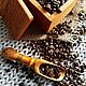 Заказать Набор кофемана ESPRESSO. Коробочка, совок для кофе, чая, специй. Семейная мастерская 'ШАЛЕ' (chaletworkshop). Ярмарка Мастеров. . Наборы посуды Фото №3