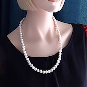 Винтаж handmade. Livemaster - original item Pearl necklace,60 cm,natural cultured pearls. Handmade.