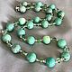 'Antonovka ' chrysoprase beads with crystal, Necklace, Moscow,  Фото №1