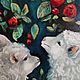 Lambs and roses oil Painting. Pictures. Viktorianka. My Livemaster. Фото №4