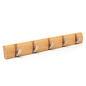 Для дома и интерьера handmade. Livemaster - original item Horizontal Wall Hanger Flip 5 Hooks Natural Wood. Handmade.