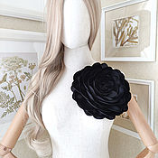 Чокер на шею с белым цветком женский, чокер роза, айвори, свадебный