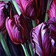 Painting 'Purple tulips' oil on canvas 40h50 cm. Pictures. vestnikova. My Livemaster. Фото №5
