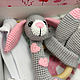 Розовый кролик - Подарочный бокс для младенца, Baby box. Подарки для новорожденных. Кошака~Вышивака. Ярмарка Мастеров.  Фото №12