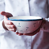 Посуда handmade. Livemaster - original item Thoughts on sea... A bowl of handmade ceramics. Handmade.