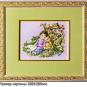 Картины и панно handmade. Livemaster - original item The picture is embroidered with ribbons and satin stitch. Handmade.