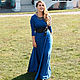 Платье с запахом синий электрик, Платья, Москва,  Фото №1