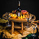 Винный стол "Пират", Подставки для бутылок и бокалов, Шахты,  Фото №1