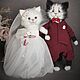 Happy wedding couple bride and Groom, Stuffed Toys, Vologda,  Фото №1