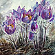 Watercolour painting Snowdrops. A small painting with flowers, Pictures, Magnitogorsk,  Фото №1