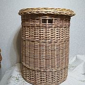 Для дома и интерьера handmade. Livemaster - original item Large wicker basket for linen with a cover made from natural willow twigs. Handmade.