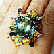 Ring 'Fragrant garden' with green amethyst,opals, Rings, Voronezh,  Фото №1