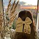 Bow - linen, embroidery Lotus/Water Lily. Hairpins. annetka-ann (annetka-ann). My Livemaster. Фото №4
