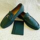 Men's gift set, cartholder loafers made of ostrich. Loafers. SHOES&BAGS. My Livemaster. Фото №5
