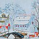 Картина "Деревня Сандвикен в снегу. Копия", Картины, Воскресенск,  Фото №1